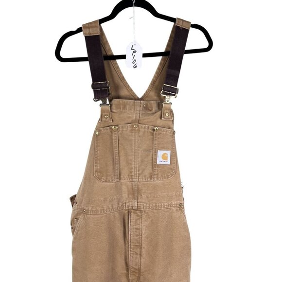 Carhartt 40x30 Canvas Duck Bib Overalls Insulated Double Knee Workwear USA Made - Picture 16 of 16